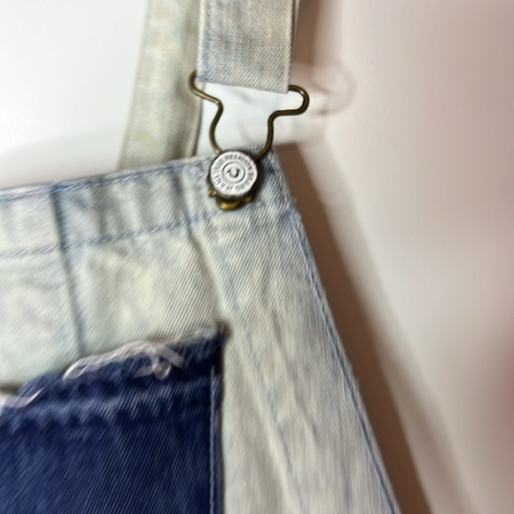 Denim Short Overalls with Pocket - Picture 2 of 12